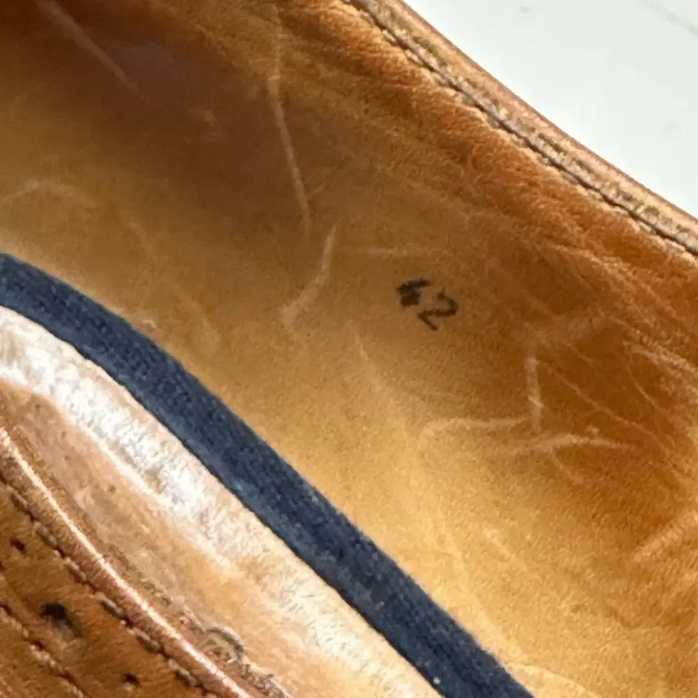 FULLY RESOLED Brunello Cucinelli Wingtip Derby Brown Made in Italy EU 42 US 9 D